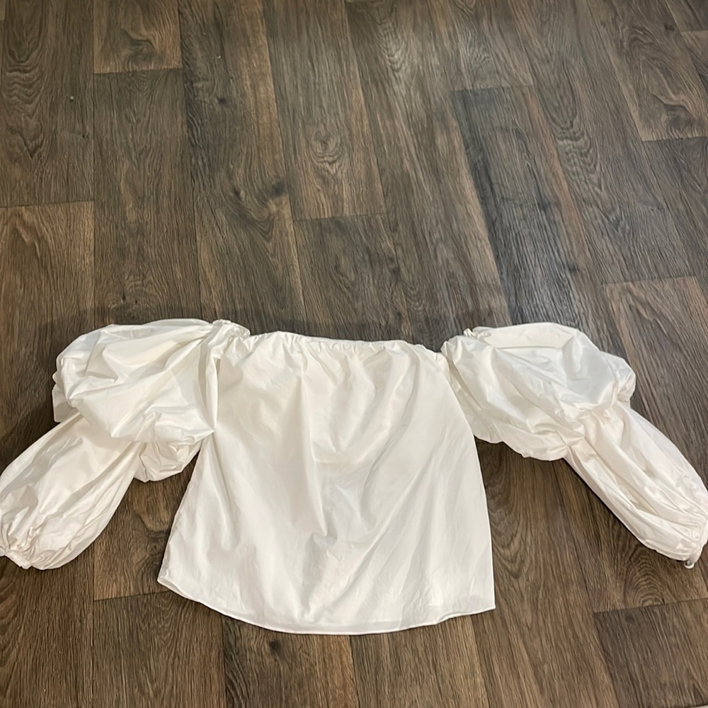Johanna Ortiz Off The Shoulder Three Quarter Balloon Sleeve Top Size 2 (Med?)